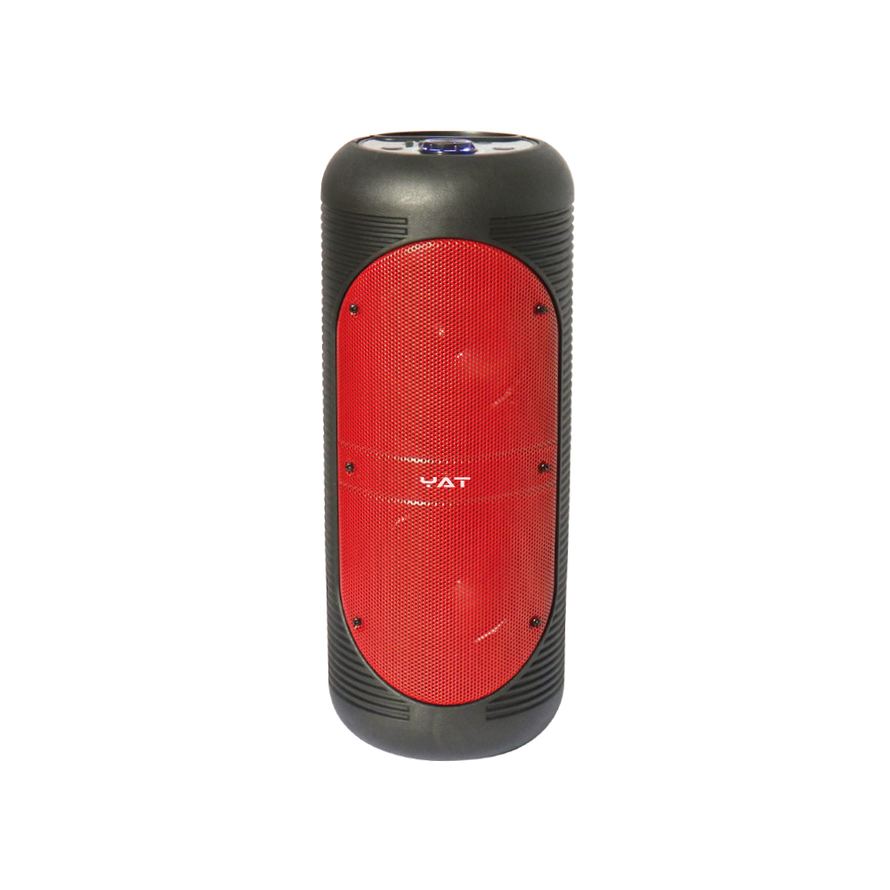 YAT Y2501C Rechargeable PA Speaker w/Light, Wireless Microphone, Remote Control, Work with Bluetooth - Red (9419)