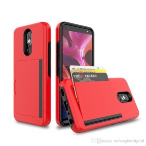 Motorola G7 Supra Card Holder Case - Red (608)