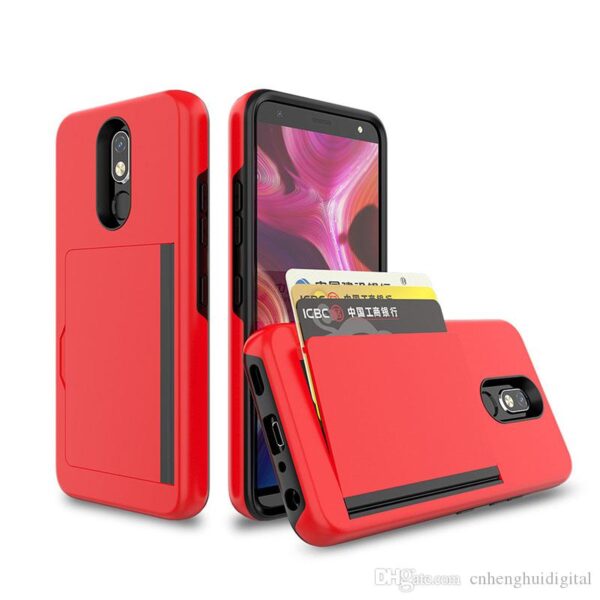 Motorola G7 Supra Card Holder Case - Red (608)