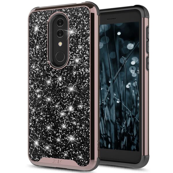 Alcatel Onyx ZV Rubberized Dual Layered Full Diamond Hybrid Series Case with Silicon Hybrid Cover in(150)