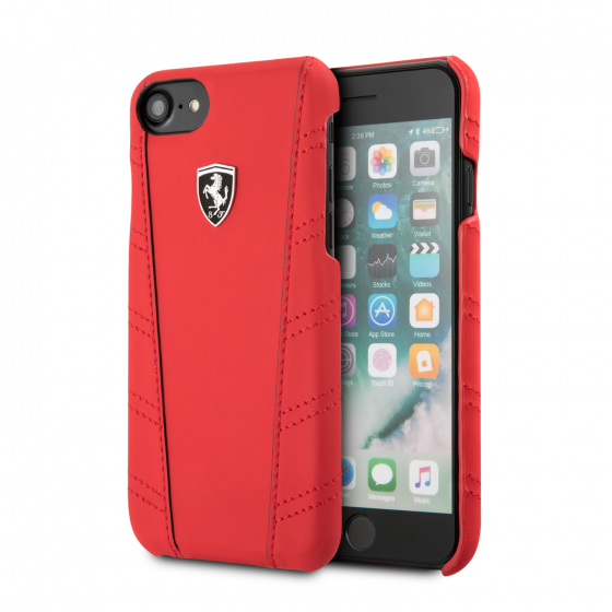 IPHONE SE (2020) 7/ 8 FERRARI CASE, OFF TRACK COLLECTION PU LEATHER HARD CASE - RED(123)