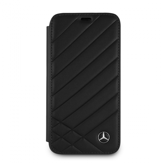 IPHONE X & IPHONE XS MERCEDES-BENZ LEATHER PATTERN II - WALLET CASE(127)