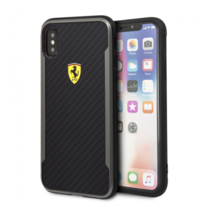 iPhone XR Black Hard Case with Printed Carbon Effect(119)