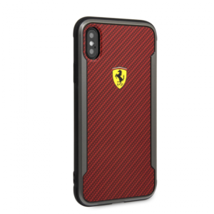 iPhone XR Red Hard Case with Printed Carbon Effect(120)