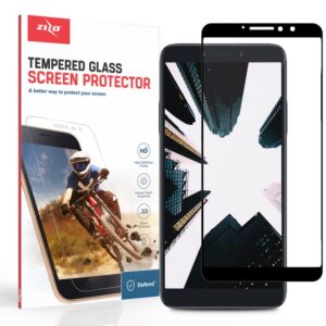 NOKIA 3.1 PLUS - FULL GLUE GLASS 0.33MM TEMPERED GLASS SCREEN PROTECTOR- BLACK (769)