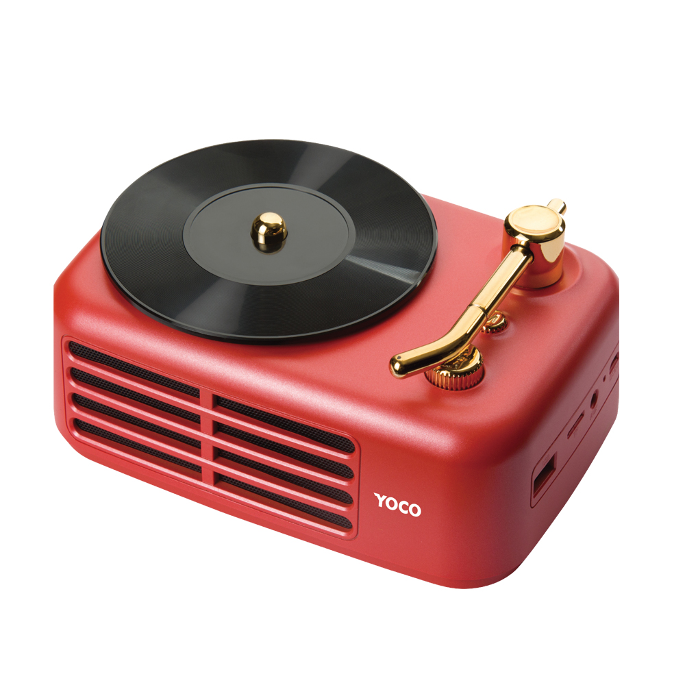 YOCO Y45 Gramophone Mini Wireless Speaker - Red (110137)