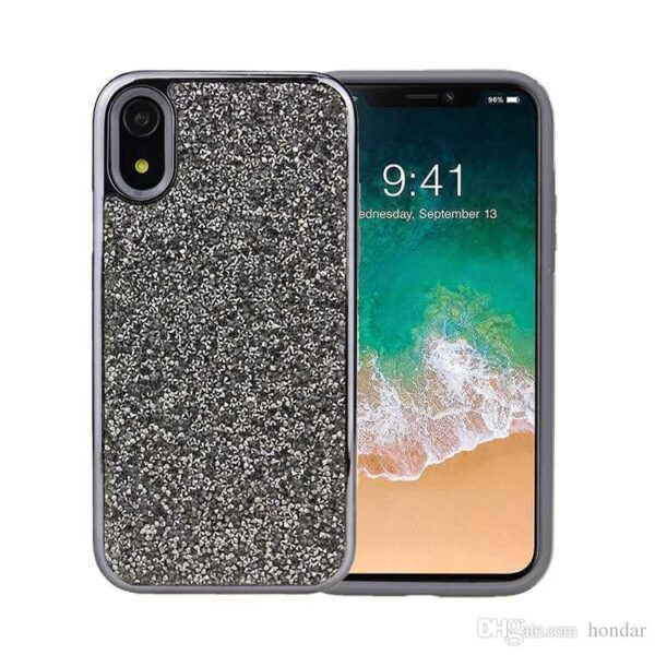 iPhone X/Xs Bling Hybrid Crystal Case - Black (668)