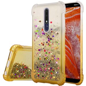 Nokia 3.1 Plus Colorful Fun Glitter Bling Shockproof Sand Quicksand Case (623)