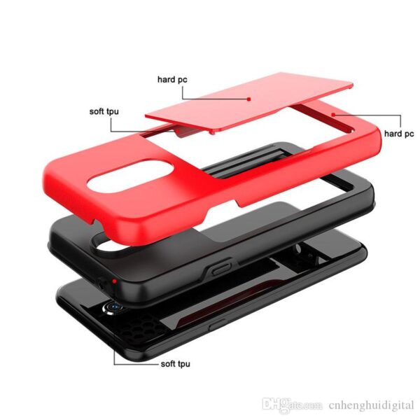 Motorola G7 Supra Card Holder Case - Red (608)