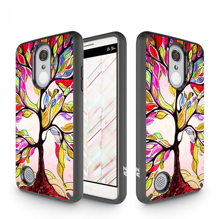 LG TRIBUTE EMPIRE / ARISTO 3 / ARISTO 2 - SLEEK HYBRID COVER W/ DUAL LAYERED PROTECTION IN ZV BLISTER PACKAGING - Colorful tree(4712)