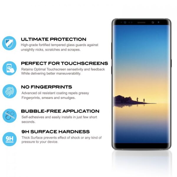 Samsung Galaxy S9 - Full Covered Edge to Edge - 0.33mm Curved Tempered Glass Screen Protector - Black (3306)