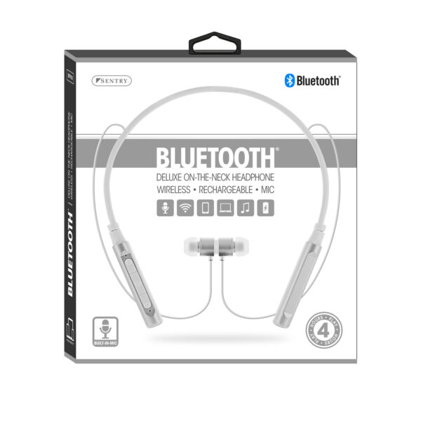Bluetooth Deluxe On-The-Neck Headphone BT910 - Silver (729)