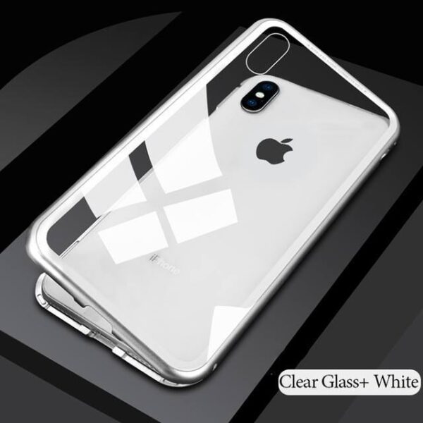 iPhone Xs Max Magnetic Phone Case White Clear (1538)