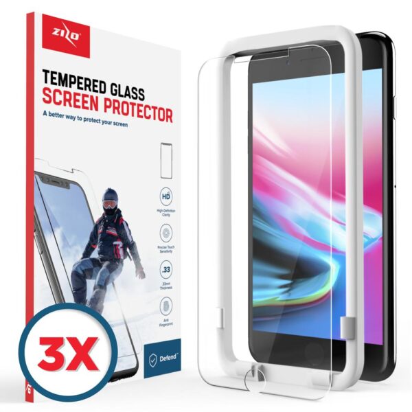 Apple IPhone 8/ 7 / 6s ZIZO 3-PACK TEMPERED GLASS Screen Protector (9428)