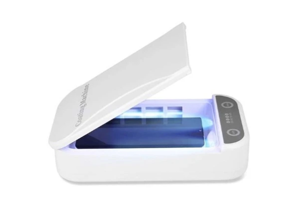 Phone Uv Sanitizer, Portable UV Light Cell Phone Sterilizer, Cell Phone Cleaners UV Light Sanitzier Box for iOS Android eliminates up to 99% of germs and bacteria