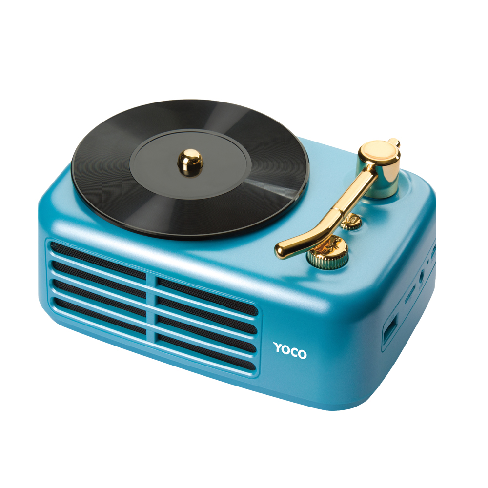 YOCO Y45 Gramophone Mini Wireless Speaker - Blue (110135)