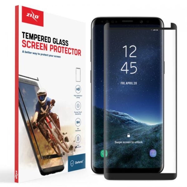 Samsung Galaxy S9 - Full Covered Edge to Edge - 0.33mm Curved Tempered Glass Screen Protector - Black (3306)