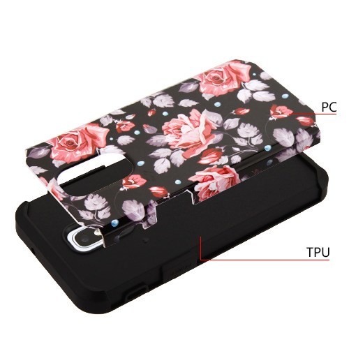 Galaxy Amp Prime 3 Astronoot Protector Cover - Pinky White Rose / Black(207)