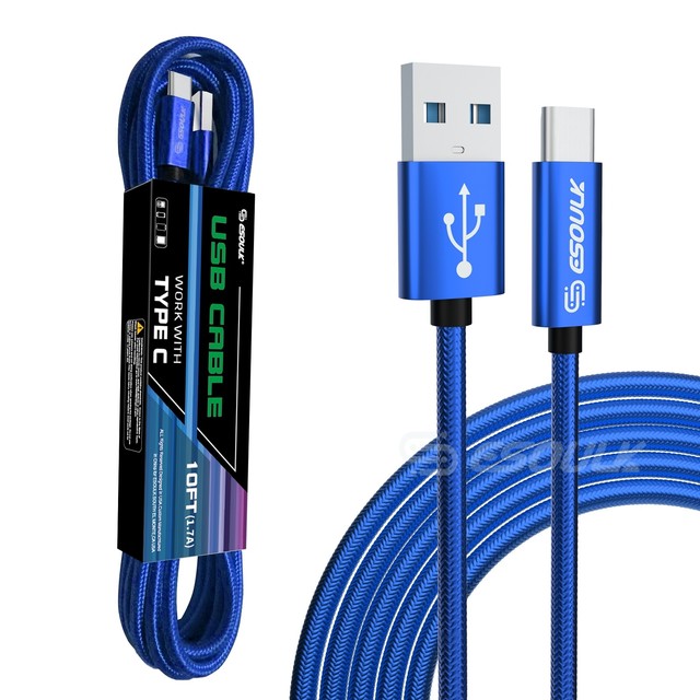 Esoulk Type C 10 FT (1.7A) USB Cable for Android Devices (10077)