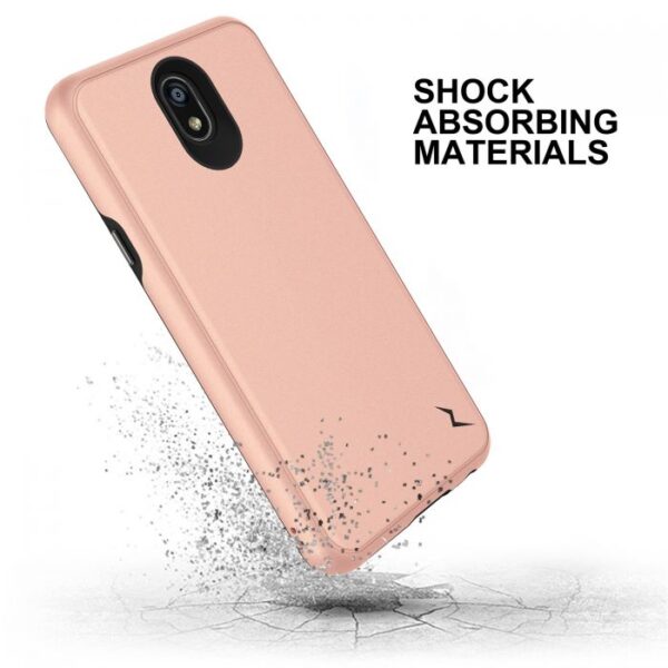 LG Escape Plus - Zizo Division Case w/ Dual Layering & Shockproof Protection - Rose Gold (120)