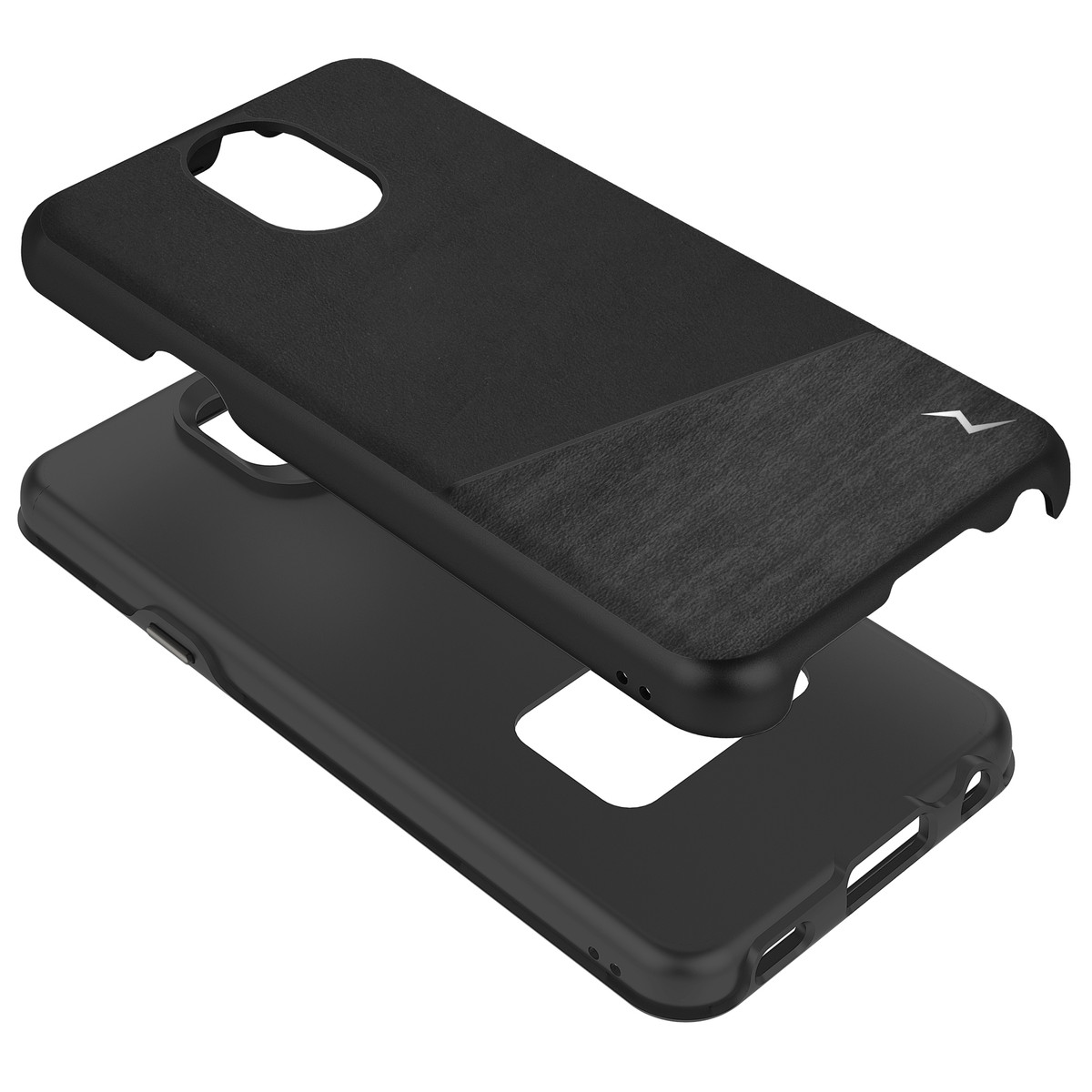 LG Escape Plus - Zizo Division Case w/ Dual Layering & Shockproof Protection - BLACK & GRAY (4512)