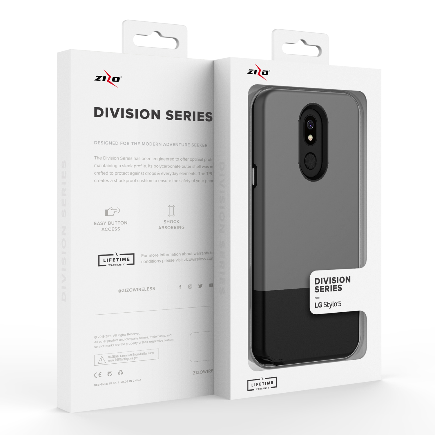 LG Stylo 5 Division Series Case (Gray/Black)- (10030)
