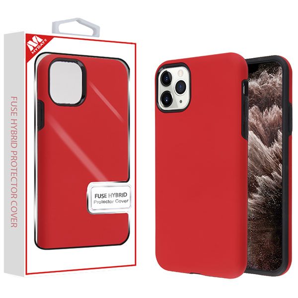 Apple iPhone 11 Pro Max - MyBat Fuse Hybrid Cover - Red / Black (4539)
