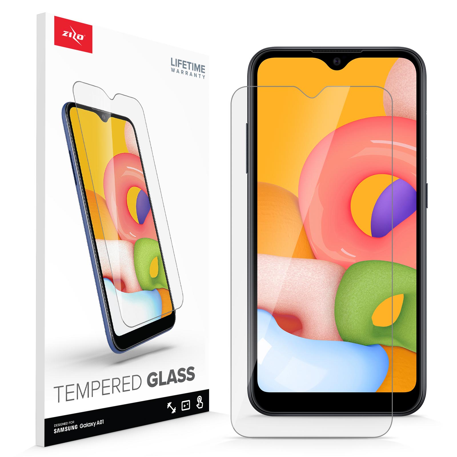 ZIZO TEMPERED GLASS Galaxy A01 Screen Protector - Clear (70)