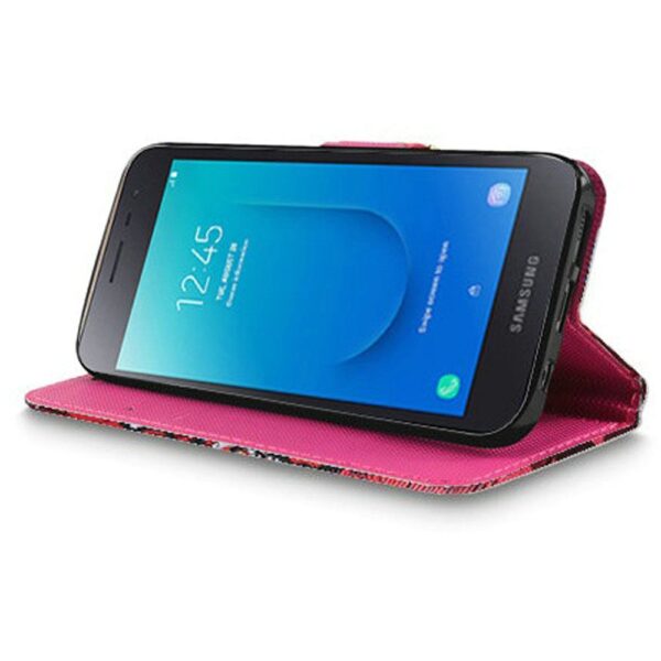 Samsung J2, J2 Pure Bling Flip Credit Card Design Wallet - Butterfly Bliss (893)