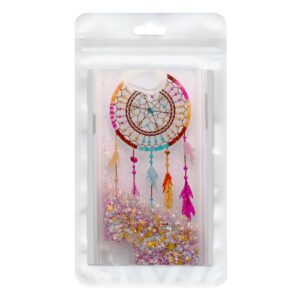 LG X Charge /Power 2 Quicksand Glitter Hybrid Protector Cover - Dream catcher Gold Stars (1296)