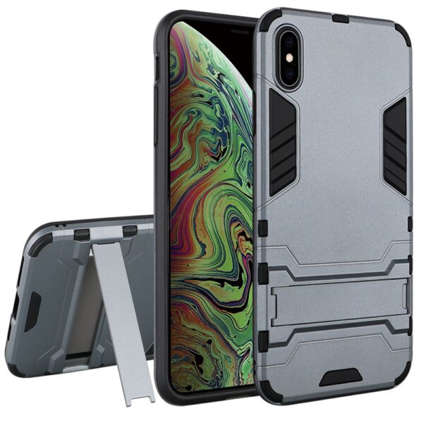 iPhone XS Max Dynamite Shockproof Kickstand Hybrid - Grey (951)
