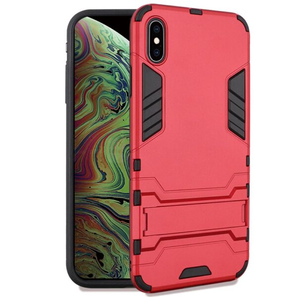 iPhone XS Max Dynamite Shockproof Kickstand Hybrid - Red (952)