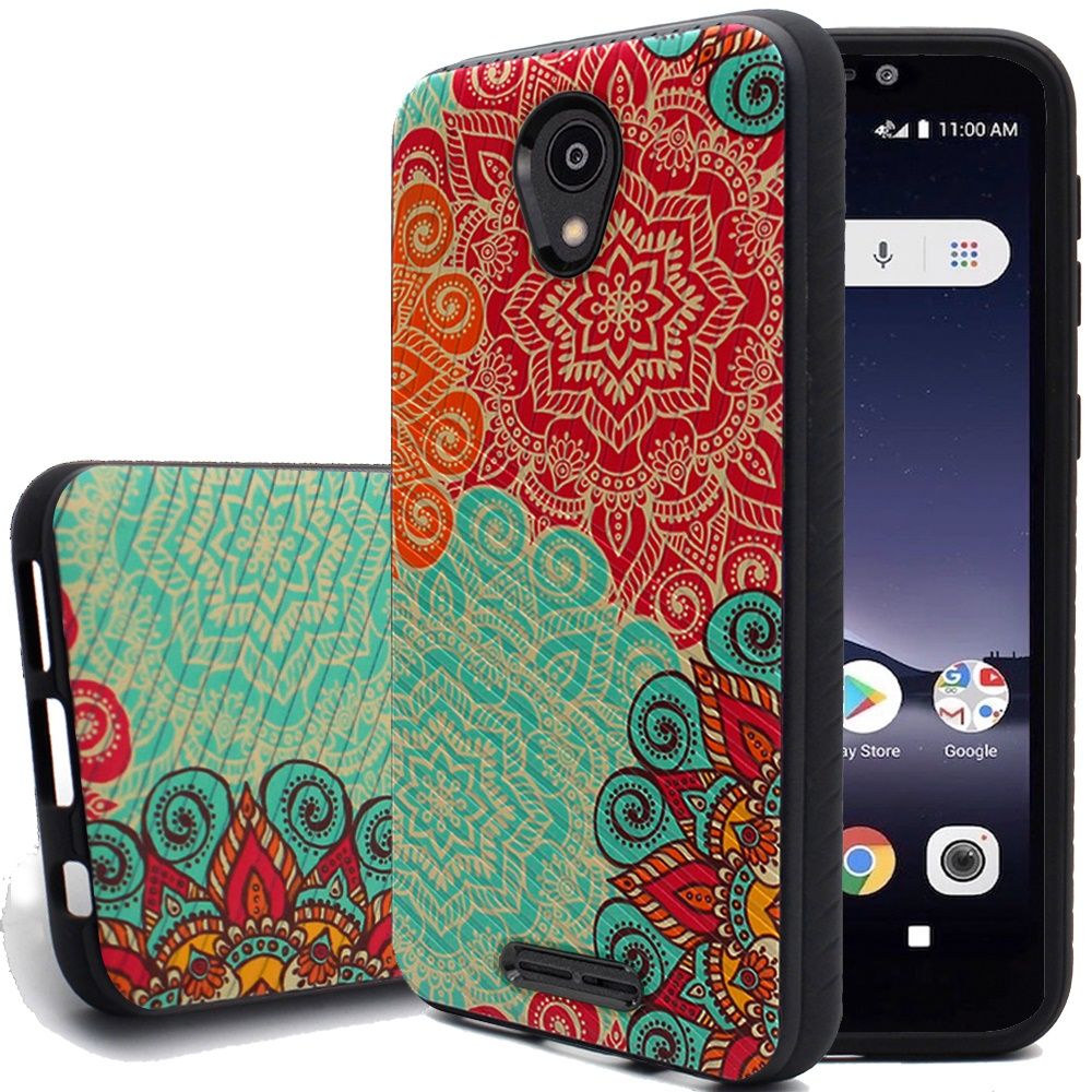 Alcatel Insight Premium Quality Textured Lined Scratch Proof Design Hybrid - Seamless Pattern (4858)
