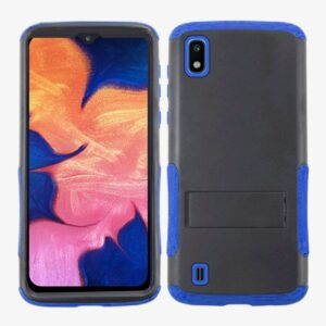 Samsung Galaxy A10e Tough Snap-on Rugged Kickstand Hybrid - Black/Dark Blue (71)