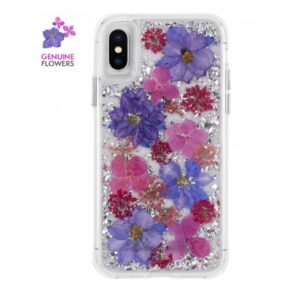 iPhone XR Genuine Flower Case Purple (1710)