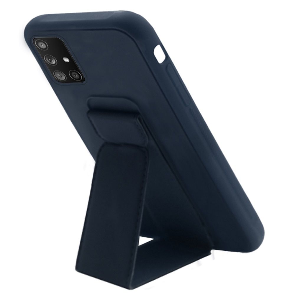 Galaxy A51 5G Foldable Magnetic Kickstand Vegan Case Cover - Blue (10990)