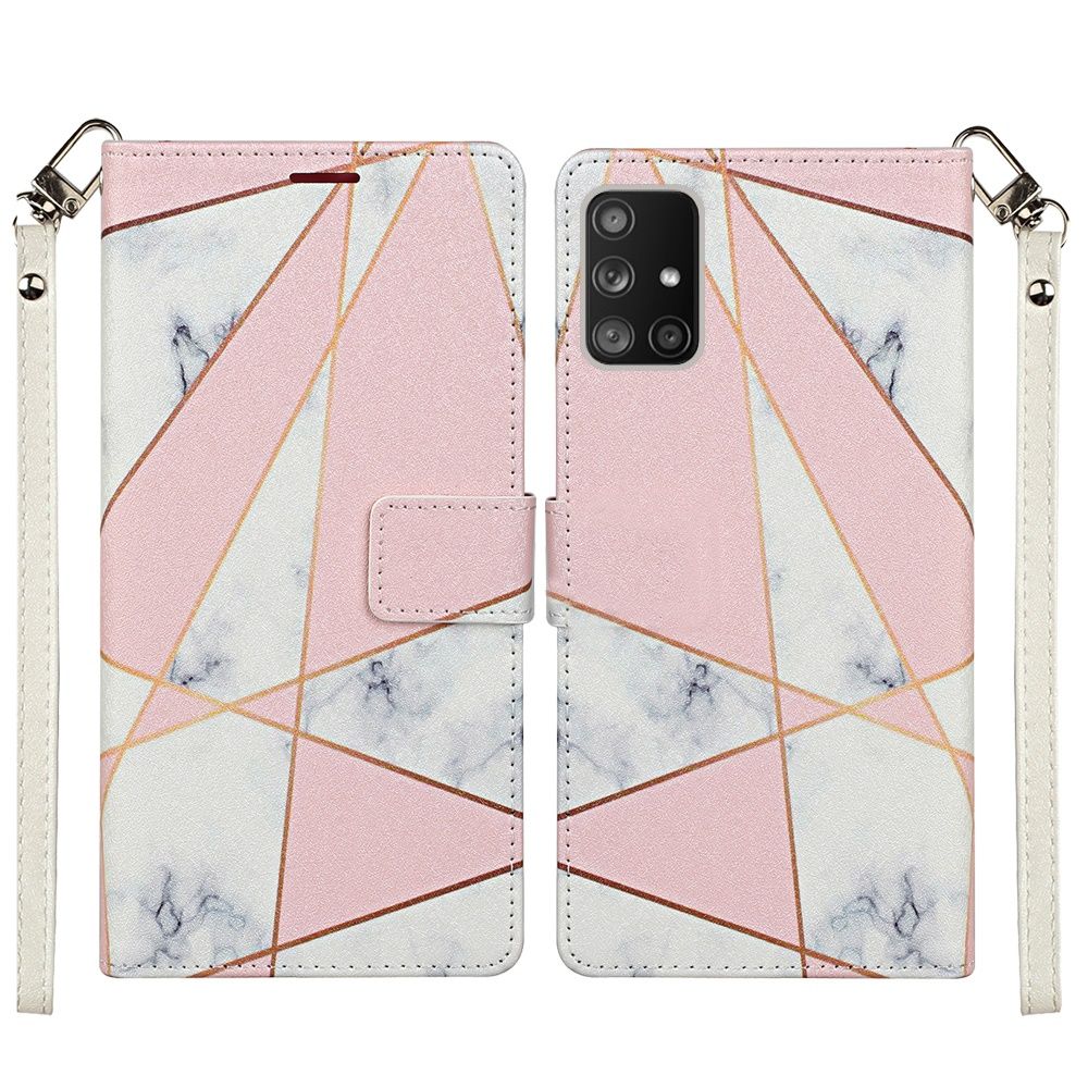 Galaxy A51 5G Vegan Design Wallet ID Card Case Cover - Marble (10993)