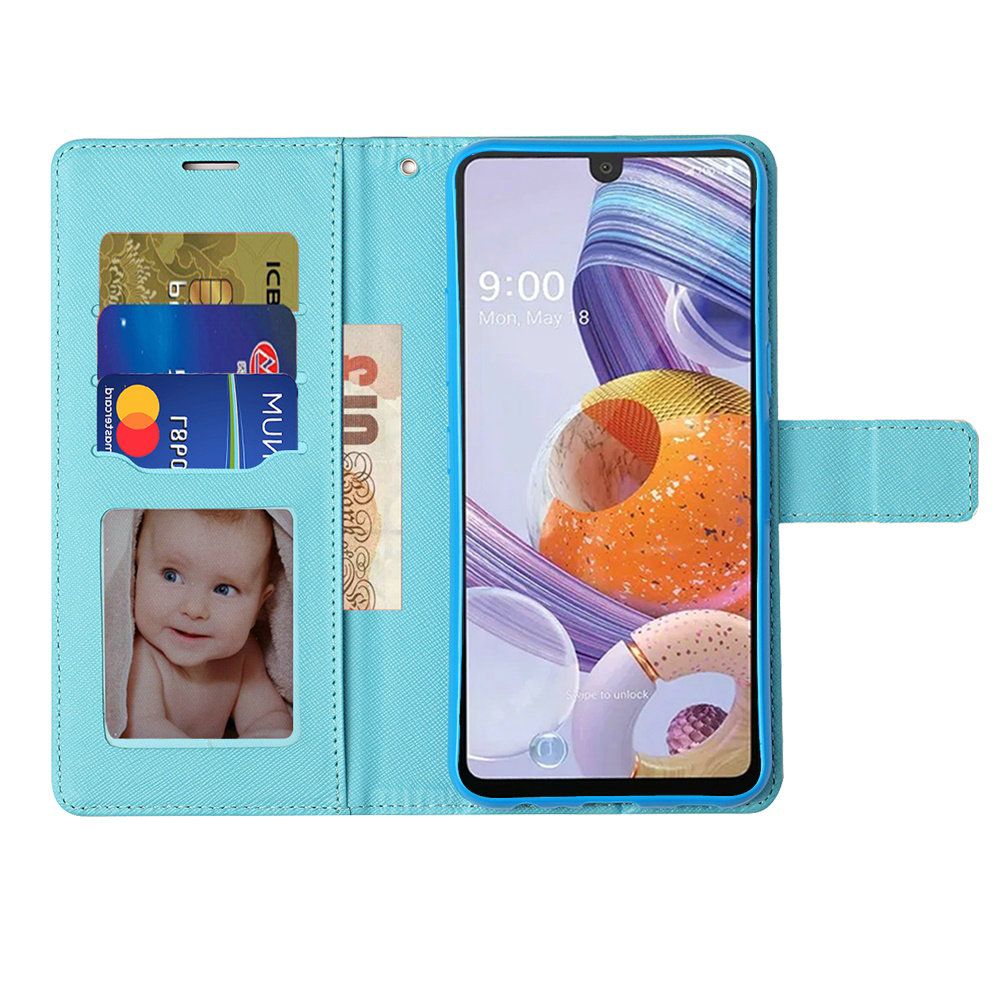 LG Stylo 6 Fashion Wristlet Wallet with Strap - Live Life (10259)