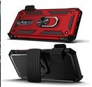 LG Escape Plus, Tribute Magnetic 360 degree Ring Stand Combo Clip Holster - Red (9551)