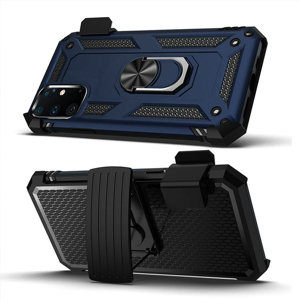 Samsung Galaxy s20 Plus Magnetic 360 degree Ring Stand Combo Clip Holster - Dark Blue (10276)