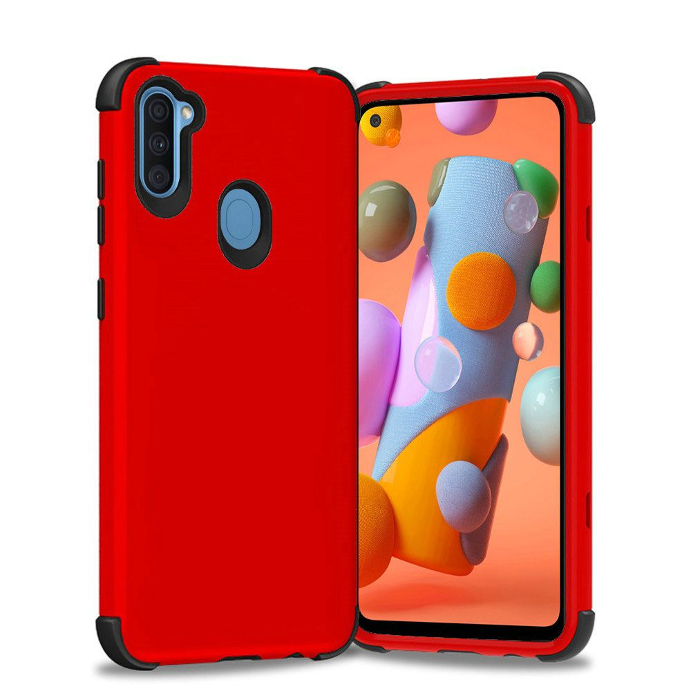 Samsung Galaxy A11 King Tuff Hybrid Case Cover - Red /Black (110070)