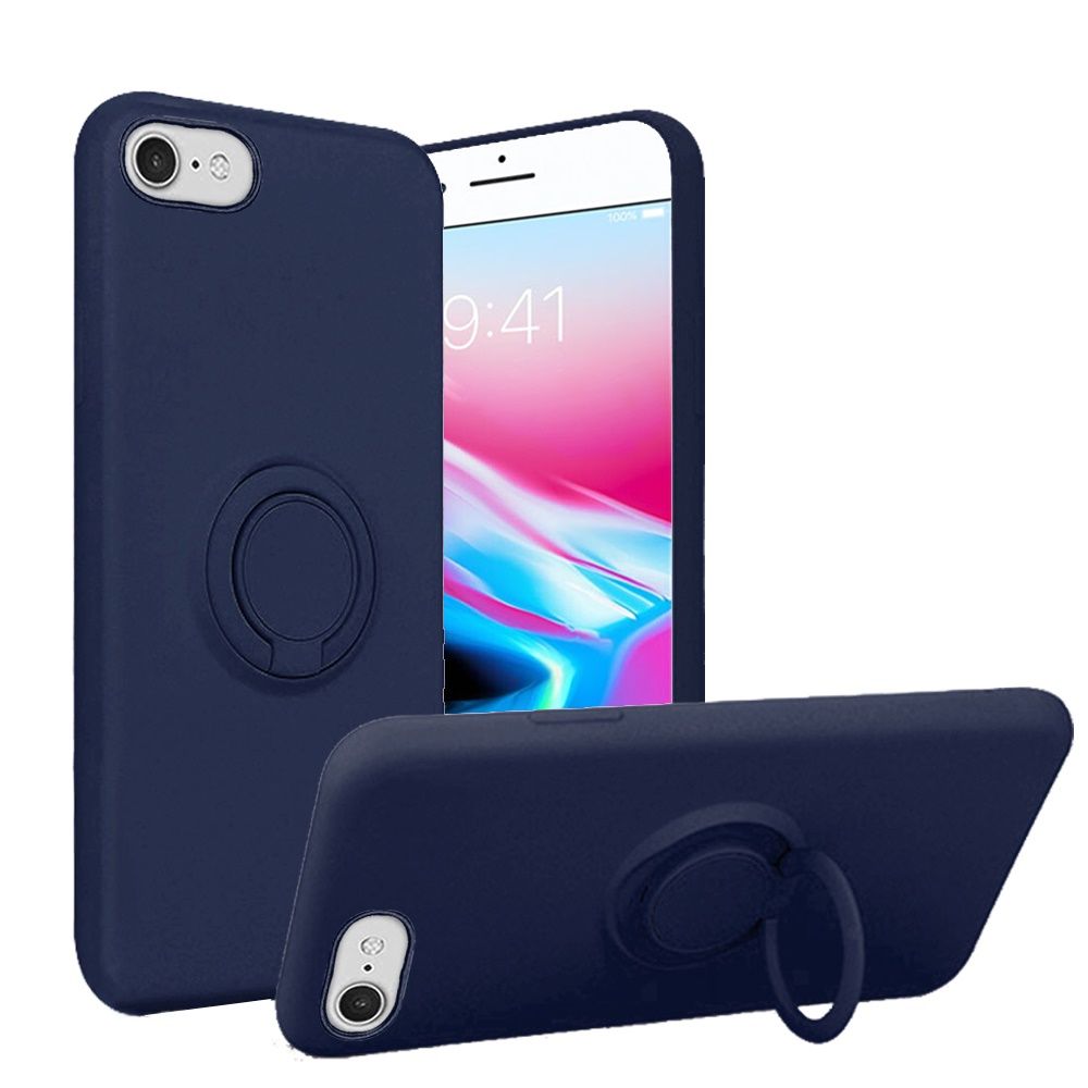 Apple iPhone SE2 (2020) 8/7 Magnetic Ring Holder Stand TPU Case Cover - Blue (10968)