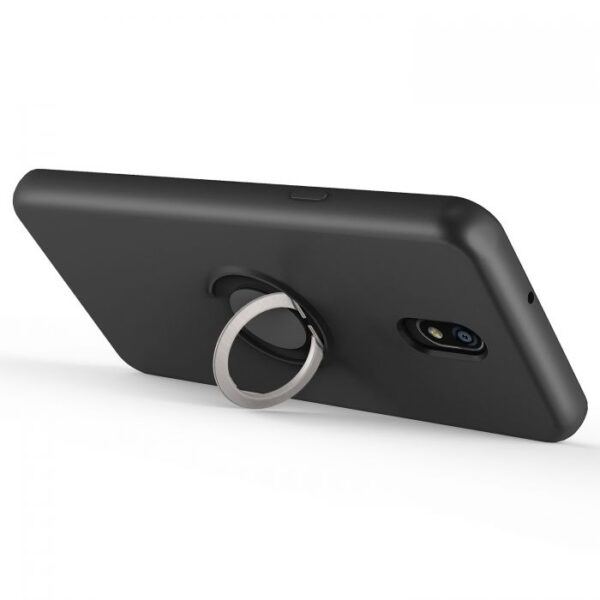 LG Escape Plus - Zizo Revolve Case w/ Built-In Ring Holder Kickstand & Magnetic Mount - Black (118)