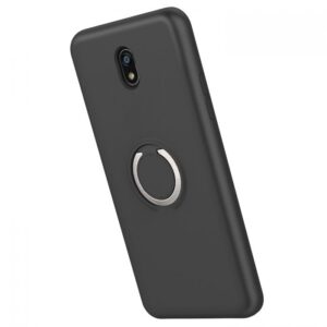 LG Escape Plus - Zizo Revolve Case w/ Built-In Ring Holder Kickstand & Magnetic Mount - Black (118)