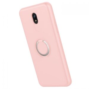 LG Escape Plus - Zizo Revolve Case w/ Built-In Ring Holder Kickstand & Magnetic Mount -Rose Quartz (117)