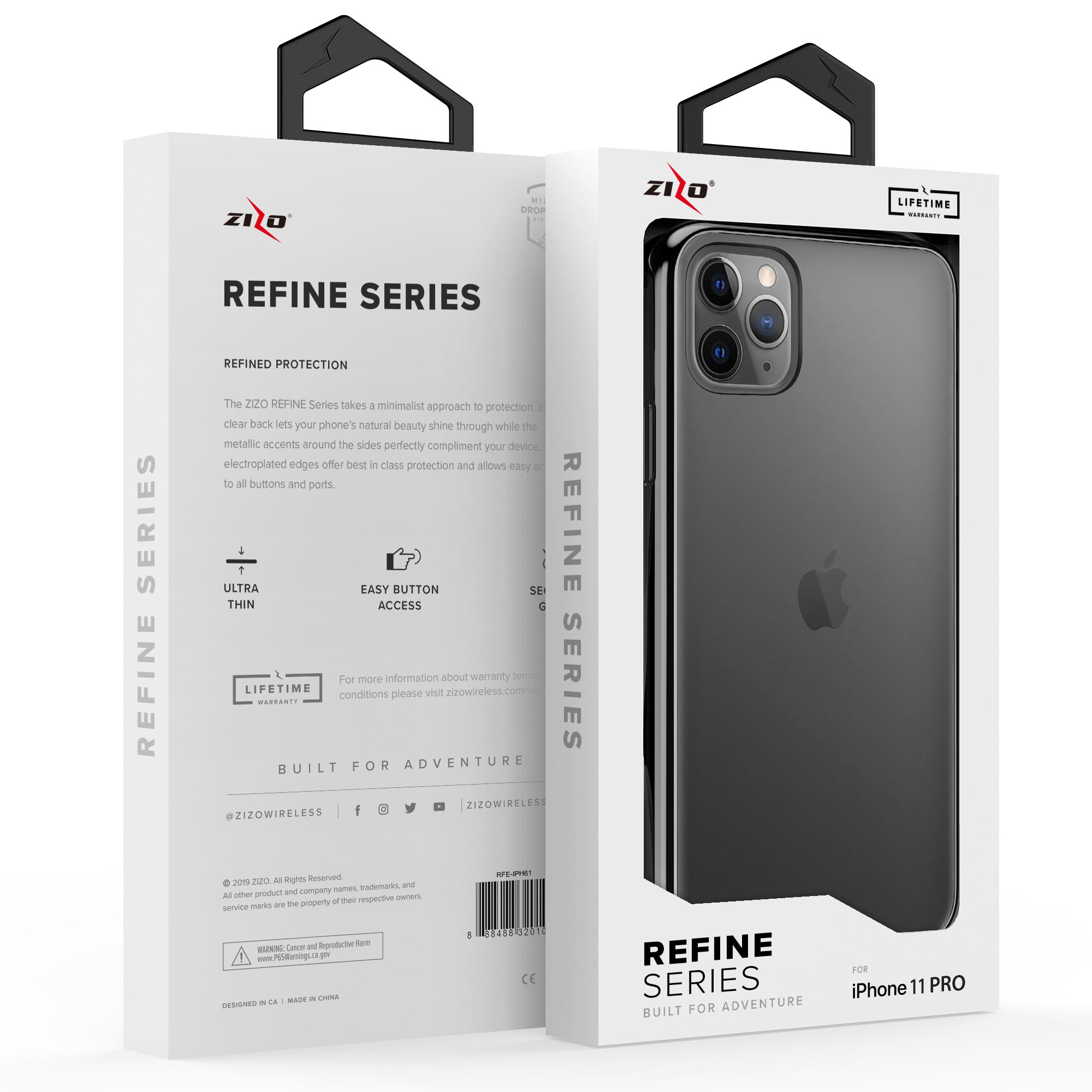 Apple iPhone 11 Pro 5.8 Case ZIZO REFINE Series -Clear (10134)