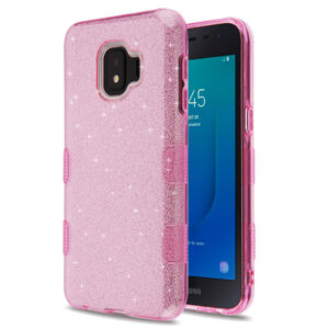 Samsung Galaxy J2 Pure / J2 Core / J2 MyBat TUFF Hybrid Protector Cover- Pink Full Glitter (758)