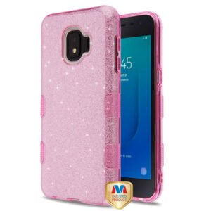 Samsung Galaxy J2 Pure / J2 Core / J2 MyBat TUFF Hybrid Protector Cover- Pink Full Glitter (758)