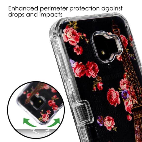 Samsung Galaxy J2 Pure / J2 Core / J260 J2 TUFF Lucid Hybrid Protector Cover - Transparent Clear / P