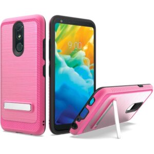 LG Stylo 5 Slim Brushed Hybrid with Design Edged Lining with magnetic kickstand - Hot Pink (809)